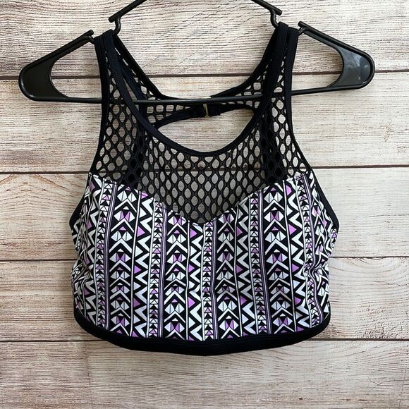 SWIMSUITS FOR ALL SWIM‎ SEXY BIKINI TOP IN BLACK PRINT - Picture 1 of 4